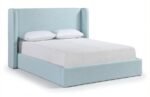 Kendall Linen Textured Fabric Upholstered Bed