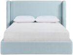 Kendall Linen Textured Fabric Upholstered Bed - Image 3
