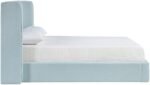 Kendall Linen Textured Fabric Upholstered Bed - Image 4