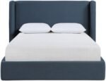 Kendall Linen Textured Fabric Upholstered Bed - Image 3
