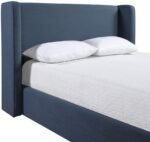 Kendall Linen Textured Fabric Upholstered Bed - Image 7