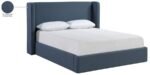Kendall Linen Textured Fabric Upholstered Bed - Image 12