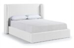 Kendall Linen Textured Fabric Upholstered Bed