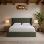 Kendall Velvet Upholstered Bed - Image 2
