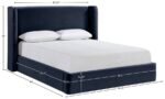 Kendall Velvet Upholstered Bed - Image 11