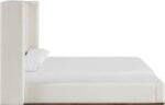 Solange Linen Textured Fabric Upholstered Bed - Image 4