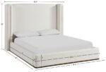 Solange Linen Textured Fabric Upholstered Bed - Image 11