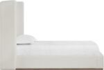 Solange Linen Textured Fabric Upholstered Twin Bed - Image 4
