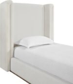 Solange Linen Textured Fabric Upholstered Twin Bed - Image 6
