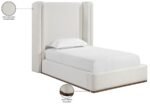 Solange Linen Textured Fabric Upholstered Twin Bed - Image 12