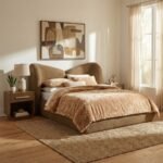 Elowen Chenille Fabric Upholstered Bed - Image 2