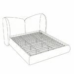 Elowen Chenille Fabric Upholstered Bed - Image 7
