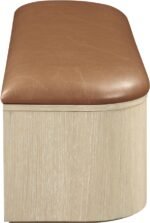 Velden Vegan Leather Upholstered Storage Bench - Image 6