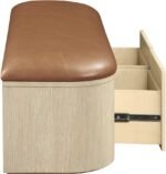 Velden Vegan Leather Upholstered Storage Bench - Image 7