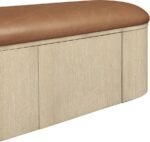 Velden Vegan Leather Upholstered Storage Bench - Image 10