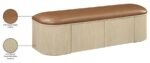 Velden Vegan Leather Upholstered Storage Bench - Image 15