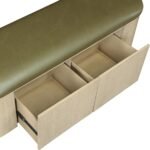 Velden Vegan Leather Upholstered Storage Bench - Image 11