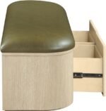 Velden Vegan Leather Upholstered Storage Bench - Image 7