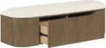 Velden Vegan Leather Upholstered Storage Bench - Image 3