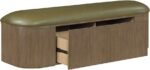Velden Vegan Leather Upholstered Storage Bench - Image 3