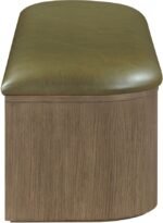 Velden Vegan Leather Upholstered Storage Bench - Image 6