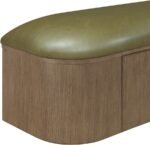 Velden Vegan Leather Upholstered Storage Bench - Image 9