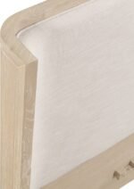 Tiberio Solid Wood And Linen Textured Fabric Bed - Image 7