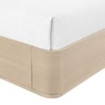 Tiberio Solid Wood And Linen Textured Fabric Bed - Image 8