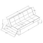 KATRINA UPHOLSTERED TUFTED CONVERTIBLE SOFA BED BLACK - Image 4