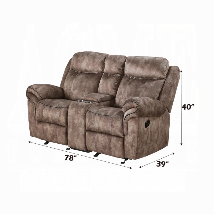 55021_dim.jpg Zubaida Motion Loveseat & Console W/USB - Image 1