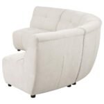 CHARLOTTE 5-PIECE UPHOLSTERED MODULAR SECTIONAL SOFA IVORY - Image 5
