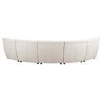 CHARLOTTE 5-PIECE UPHOLSTERED MODULAR SECTIONAL SOFA IVORY - Image 6