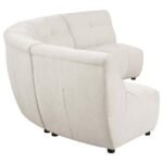 CHARLOTTE 5-PIECE UPHOLSTERED MODULAR SECTIONAL SOFA IVORY - Image 7