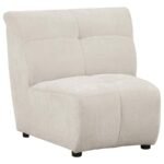CHARLOTTE 5-PIECE UPHOLSTERED MODULAR SECTIONAL SOFA IVORY - Image 8