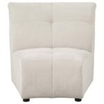CHARLOTTE 5-PIECE UPHOLSTERED MODULAR SECTIONAL SOFA IVORY - Image 9