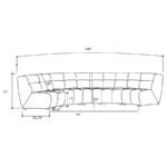 CHARLOTTE 5-PIECE UPHOLSTERED MODULAR SECTIONAL SOFA IVORY - Image 13