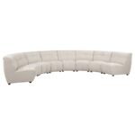 CHARLOTTE 8-PIECE UPHOLSTERED MODULAR SECTIONAL SOFA IVORY