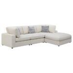 SERENE 4-PIECE UPHOLSTERED MODULAR SECTIONAL SOFA BEIGE