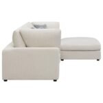 SERENE 4-PIECE UPHOLSTERED MODULAR SECTIONAL SOFA BEIGE - Image 5