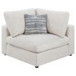 SERENE 4-PIECE UPHOLSTERED MODULAR SECTIONAL SOFA BEIGE - Image 8