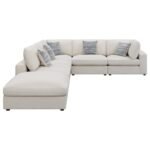 SERENE 6-PIECE UPHOLSTERED MODULAR SECTIONAL SOFA BEIGE - Image 5