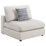 SERENE UPHOLSTERED ARMLESS CHAIR BEIGE