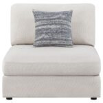 SERENE UPHOLSTERED ARMLESS CHAIR BEIGE - Image 3