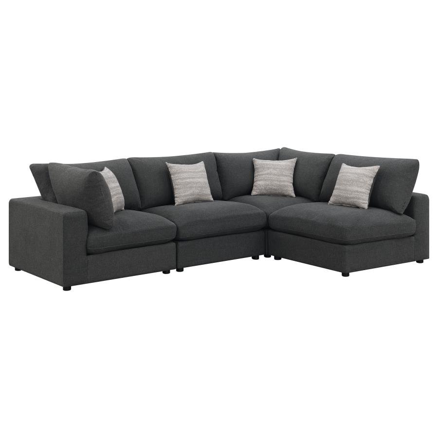 551324-SETA_02x900.jpg SERENE 4-PIECE UPHOLSTERED MODULAR SECTIONAL SOFA CHARCOAL - Image 1