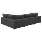 SERENE 4-PIECE UPHOLSTERED MODULAR SECTIONAL SOFA CHARCOAL - Image 4