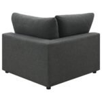 SERENE 6-PIECE UPHOLSTERED MODULAR SECTIONAL SOFA CHARCOAL - Image 9
