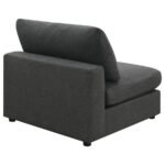 SERENE UPHOLSTERED ARMLESS CHAIR CHARCOAL - Image 7