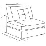 SERENE UPHOLSTERED ARMLESS CHAIR CHARCOAL - Image 11