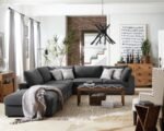 SERENE SQUARE UPHOLSTERED OTTOMAN CHARCOAL - Image 6