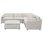 HOBSON 6-PIECE UPHOLSTERED MODULAR SECTIONAL SOFA IVORY - Image 3